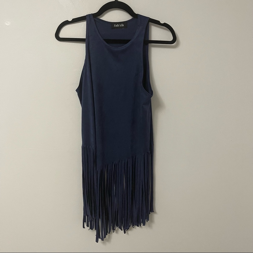 Fab’rik western fringed bottom tank top